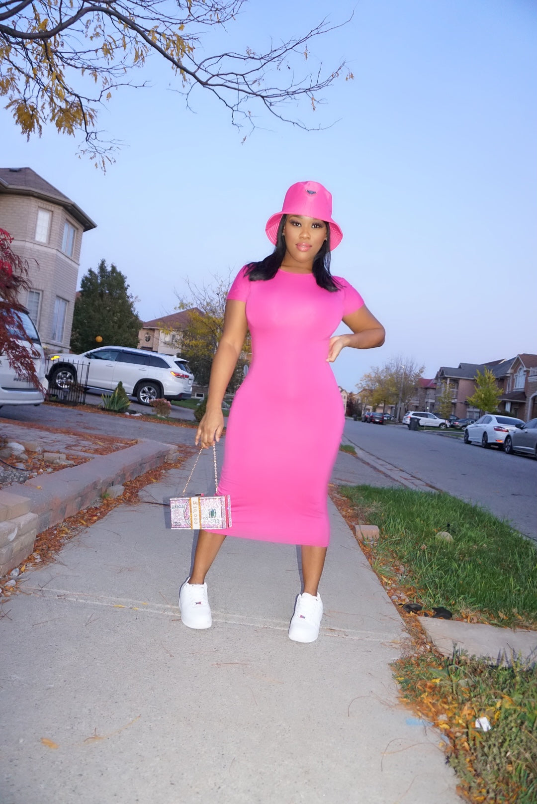 Casual Glam Afternoon Dress - Magenta – Agape Luv Boutique